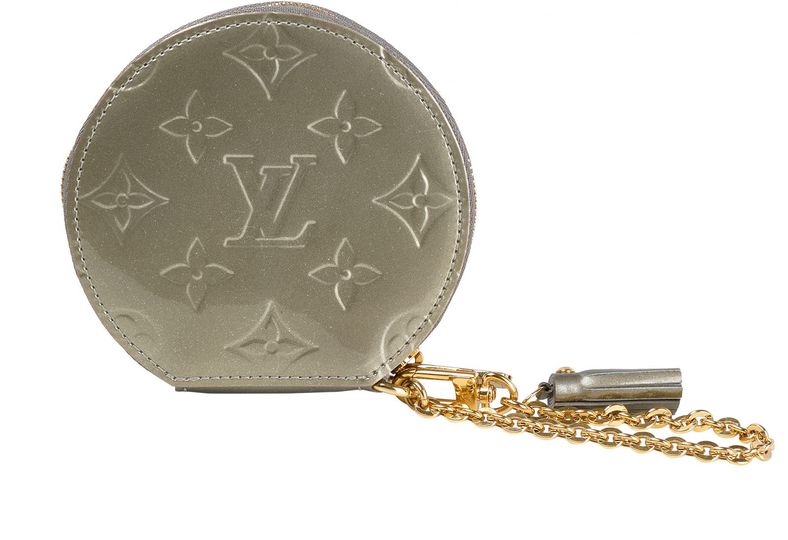 Louis Vuitton Vernis Coin Purse, &pound;280, Accessories, Khaki, Patent Leather, Back view